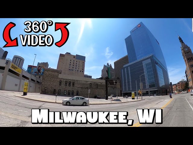 Driving Around Downtown Milwaukee, Wisconsin in 360° Video