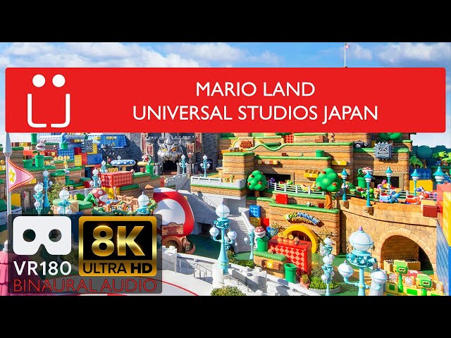 VR 180 (3D, 8K): Super Mario Land / Universal Studios Japan (Binaural)