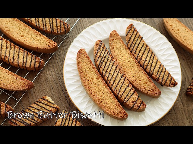 Highly recommended! Brown butter biscotti recipe with amazing butter flavor ☕