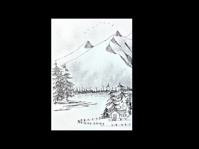 How to Draw Mountain Landscape I Easy Drawing Tutorial Drawing for Beginners I Drawing for Beginners