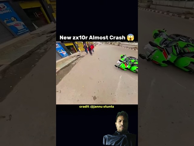 New zx10r Almost Crash||😱 #crash#shorts #superbike #zx10r #trendi #motovlog