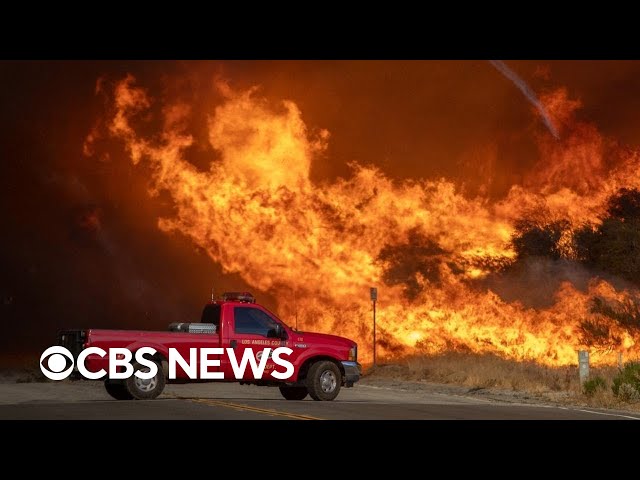 A look at latest wildfire conditions in Los Angeles area as Hughes Fire grows