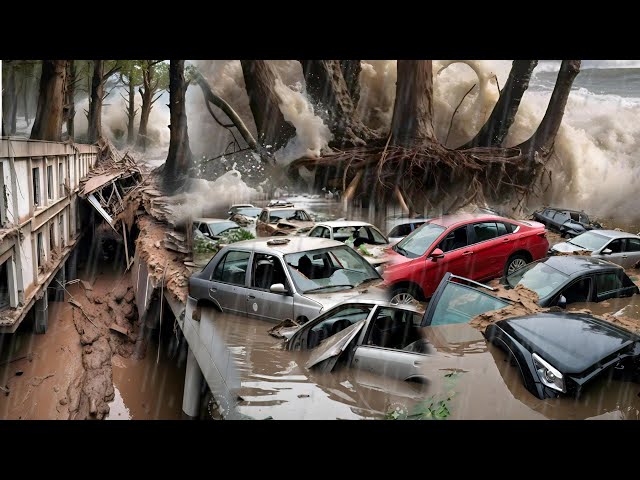 Hurricane Milton Hits Florida: Storm Surge and Destruction USA! Hurricane milton 2024 live footage