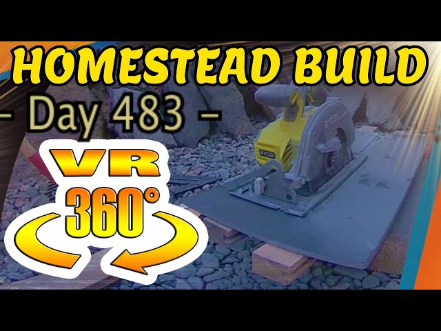 Homestead Building - Cutting Through Slate Tile with a Saw