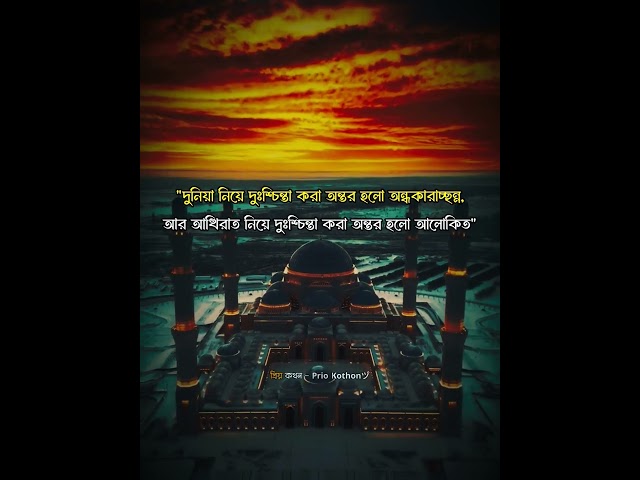 দুনিয়া নিয়ে দুঃশ্চিন্তা করা অন্তর হলো অন্ধকারাচ্ছ #priokothon #ahmadullah #unfrezzmyaccount