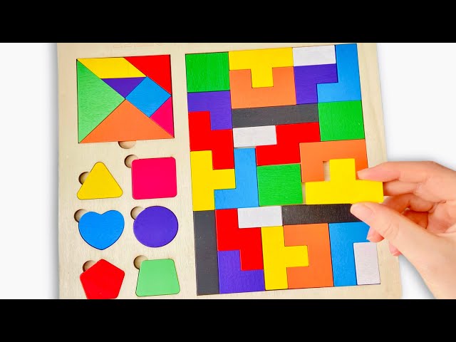 Best Learn Puzzle Geometric shapes Tetris | Preschool Toddler Learning Toy Video