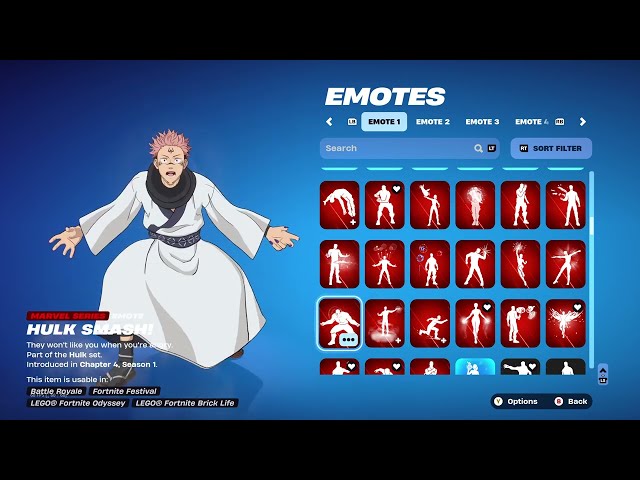 JUJUTSU KAISEN SUKUNA DOING ALL MARVEL EMOTES & FORTNITE DANCES