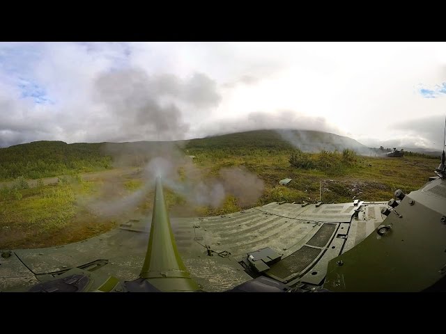 360 view from a combat vehicle autocannon