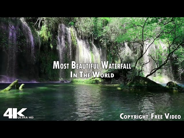 Most beautiful Waterfall in the world || Amazing Nature Scenery || Slip Relax Music II 4k hd video