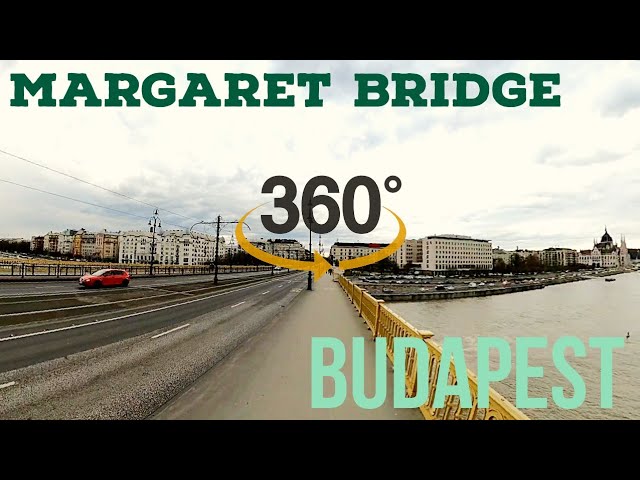 Margaret Bridge (Margit híd) - Bridges of Budapest - VR 360° Travel Vlog & Day Trip in Hungary, 4K