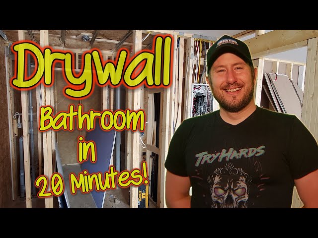 How To Drywall A Bathroom In 20 Minutes!