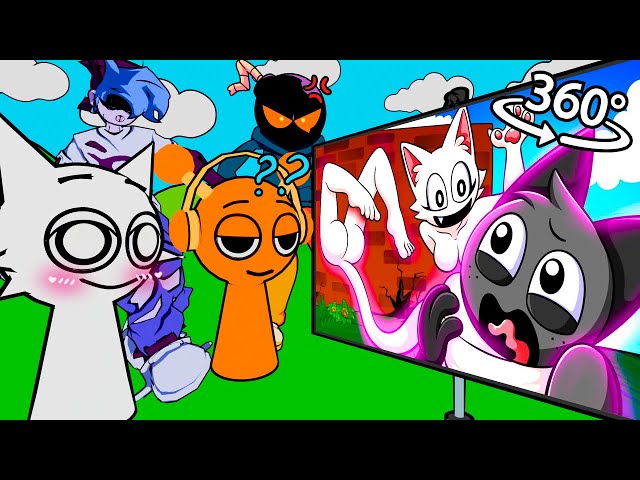 Sprunki & Silly Billy React to Incredibox Sprunki Meme #8 - Cinema Hall VR 360 Video