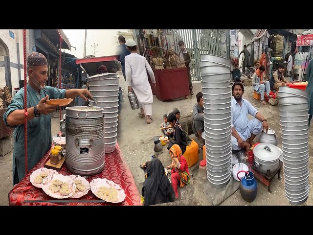 Cheap Street Food in Afghanistan | Recipe Manto | Traditional street Food in Jalalabad |