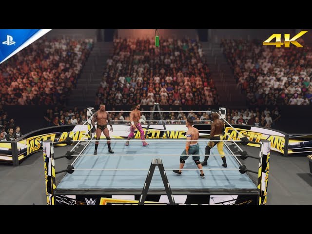 Randy Orton and Seth Rollins vs John Cena and Bobby Gameplay | WWE 2k24 [4k, 60fps, HDR]