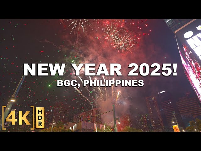 WELCOMING 2025 IN THE PHILIPPINES! BGC NEW YEAR 2025 Fireworks Show! Bonifacio Global City, Taguig