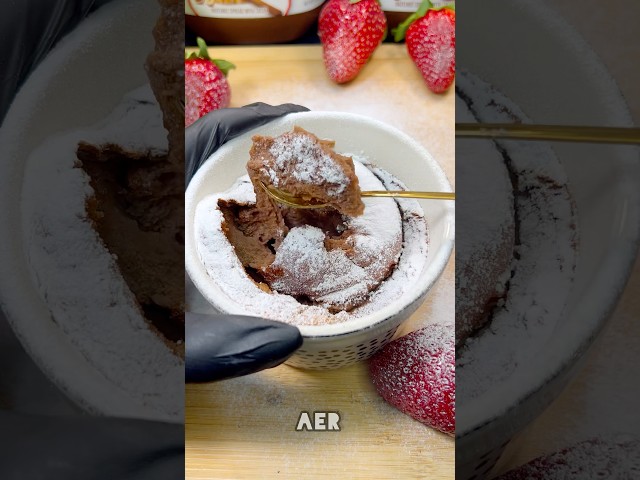 🍰💖Nutella soufflé with just 2 ingredients!"🤤 #shorts  #shortsfeed #trending