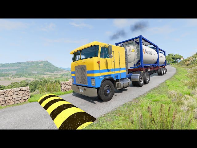 Trucks Vs Massive Speed Bumps #5 - BeamNG.Drive