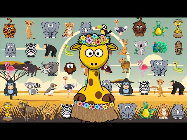 These Are The Safari Animal Sounds | Animal Sounds Song| Nursery Rhymes