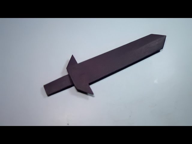 Origami by hand, easy to fold a paper sword, fun and lifelike, you will learn