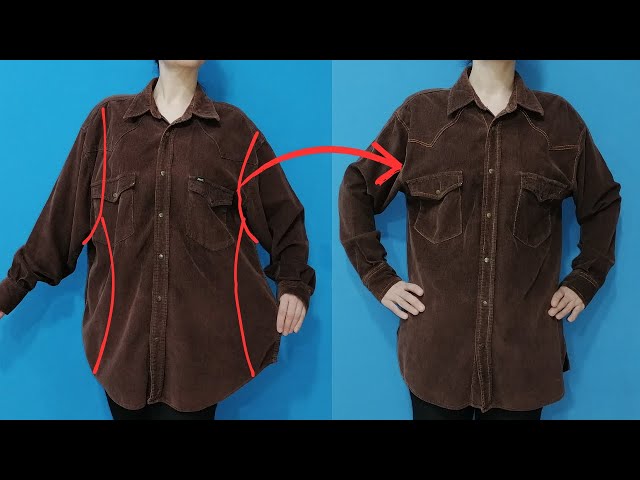 How to Sew and Downsize a Blouse to fit you perfectly ! Sewing Trick