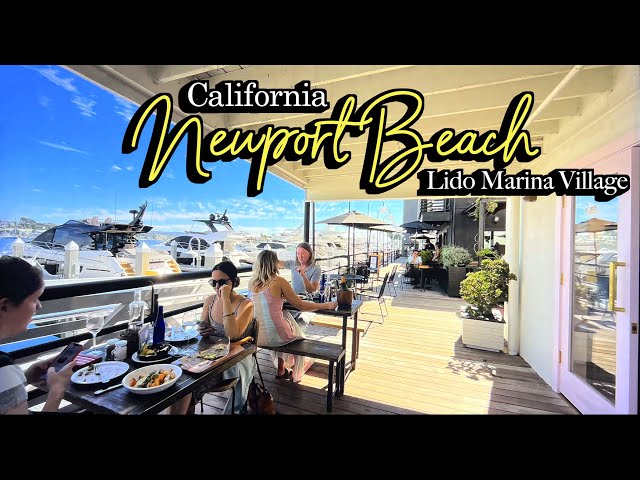 Newport Beach 'Lido Marina Village' Walking Tour & Travel Guide 🇺🇸 California, USA. [4K HDR]