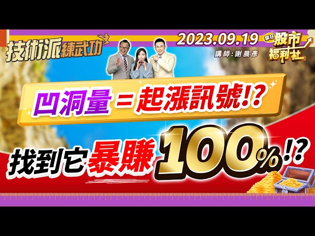 凹洞量=起漲訊號! 找到它暴賺100%!?║謝晨彥、何基鼎、楊育華║