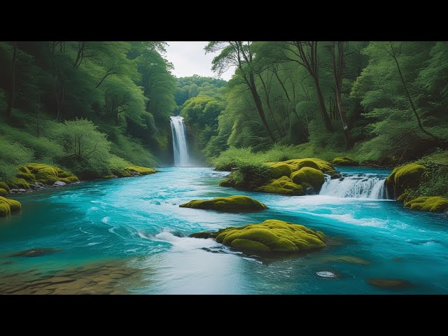 Forest Stream - Relaxing River Sounds - No Birds - Natural White Noise - Relax/ Sleep/ Study