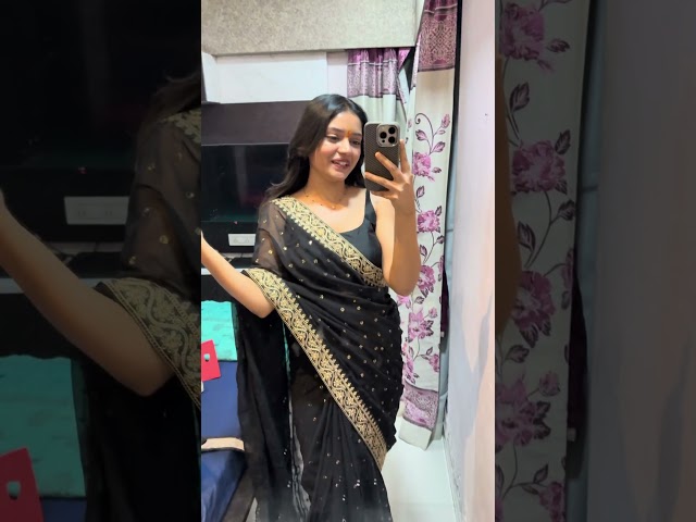 Best black sari for Myntra ❤️￼