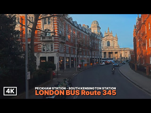 A London Bus Ride Across the City | Bus Route 345: Southeast to West London | 4K Upper Deck Views