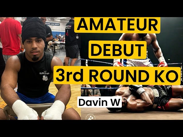 Vicious knockout! D.W  2ND & 3RD KNOCKOUT! Amateur Boxing Debut!