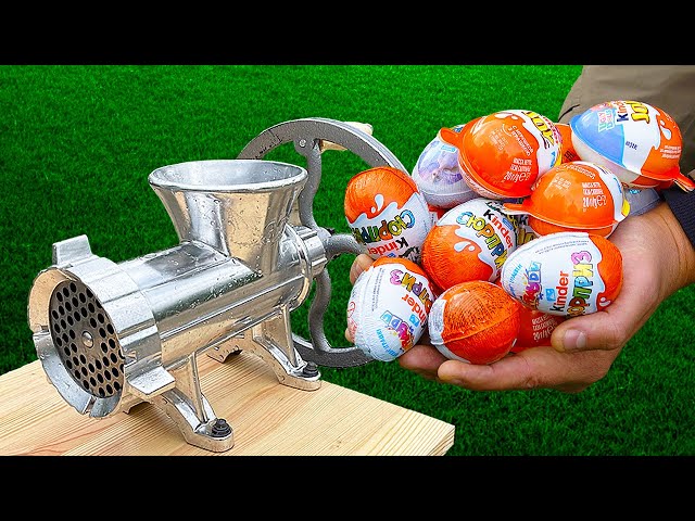 🟢 Meat Grinder vs Kinder Joy and Kinder Surprise