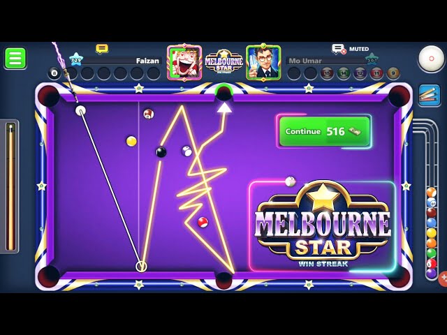 Epic Luck in MELBOURNE STAR WIN STREAK | Welcome to my collection | 8 Ball pool