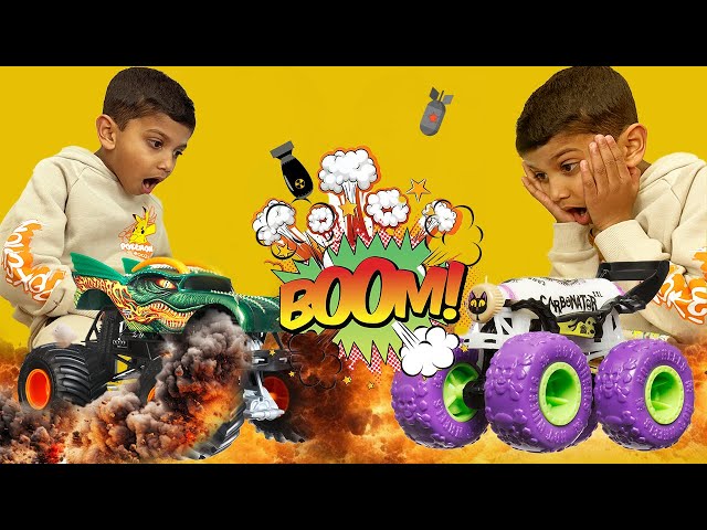 "Ultimate Hot Wheels Monster Trucks Downhill Challenge! 🚀🔥 Who Will Win?"