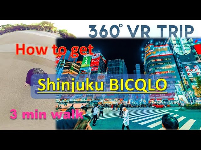 Shinjuku BICQLO [ VR 360 ] From Shinjuku station at East Exit. 3 minutes walk