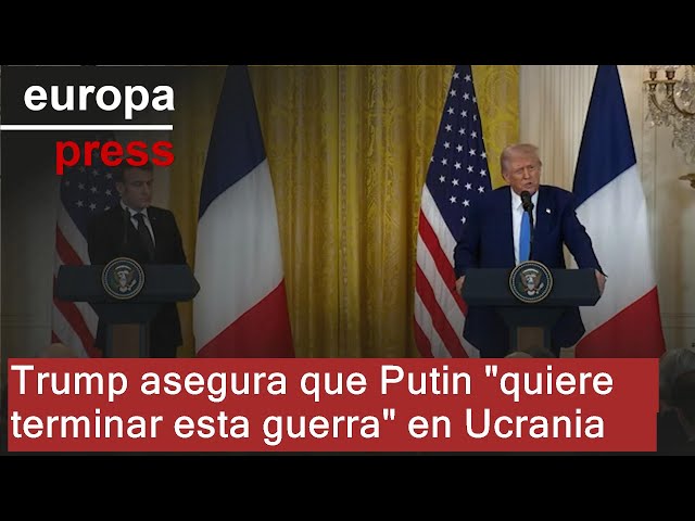 Trump asegura que Putin "quiere terminar esta guerra" en Ucrania