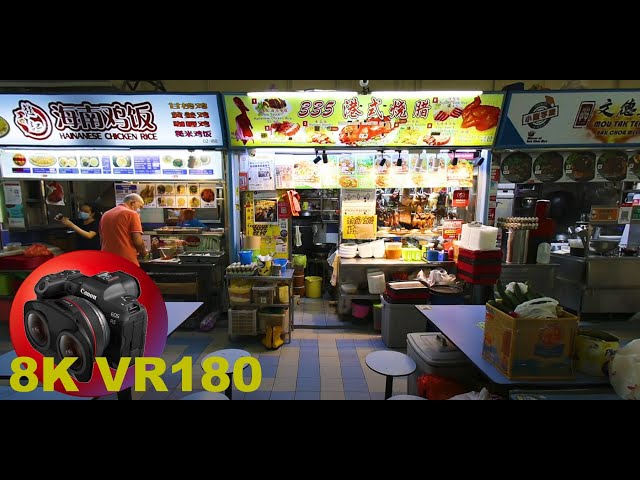 8K VR180 CHINATOWN HAWKERS FOOD SINGAPORE my favourite Roast Duck shop 3D (Travel Videos/ASMR/Music)