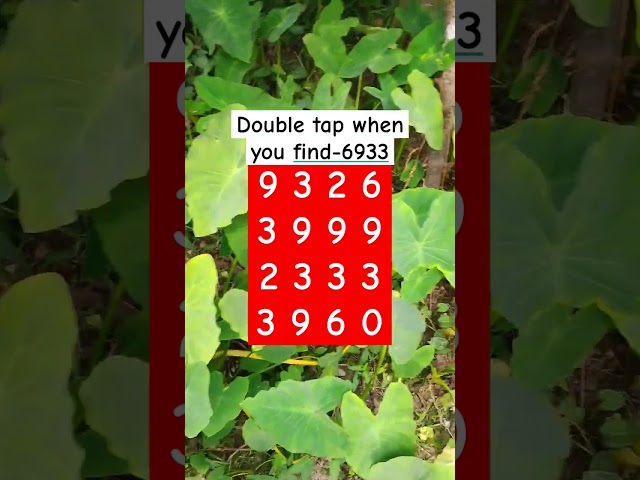 Double tap when you find-6933 #shorts #puzzlegame #brainteasers