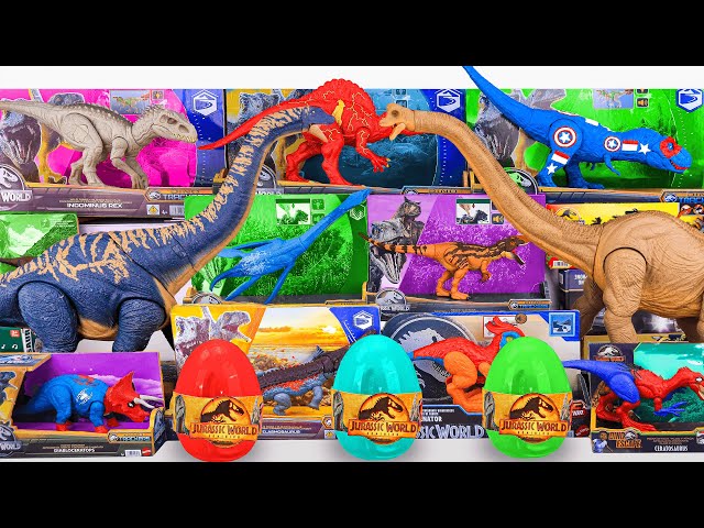 Jurassic World Unboxing Review | Dinosaur Mystery Box , TRex Pack, Elasmosaurus, Velociraptor | ASMR