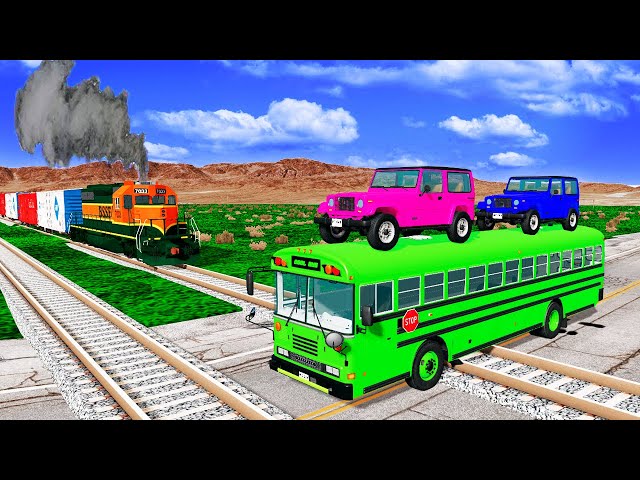 TRANSPORTING PIXAR CARS & FRUITS WITH COLORED & JOHN DEERE vs CLAAS vs TRACTORS - BeamNG.drive #962