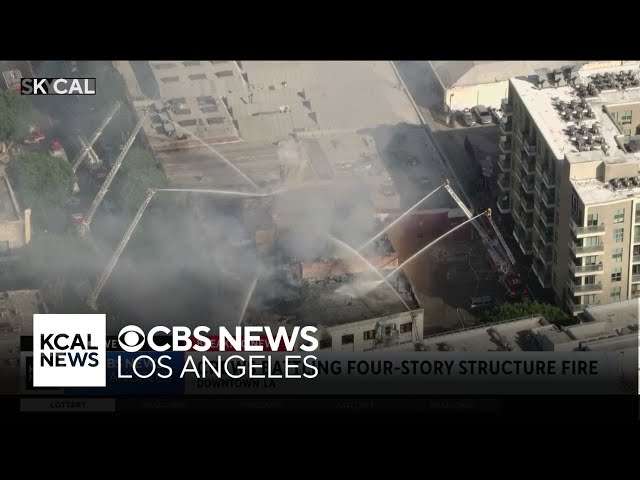 LAFD crews battle downtown Los Angeles 100-year-old building fire