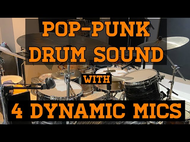 Pop-Punk/Rock Drum Sound with 4 Dynamic mics - based on late 60s live mic technique