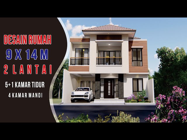 Desain Rumah 9 x 14 Meter 2 Lantai