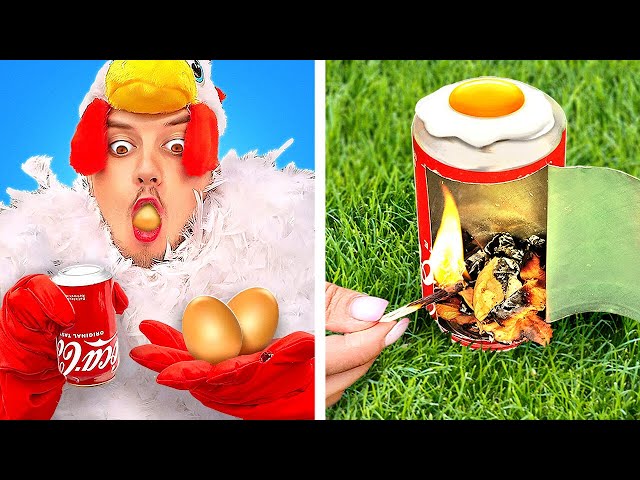 CHICKEN or EGG?😅 *Outdoor Gadgets and Hacks for Camping*