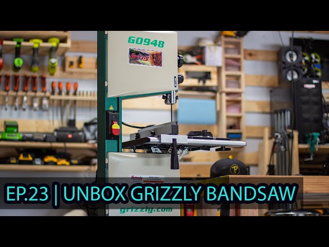 Unbox, Setup and First Cuts with Grizzly G0948 10" 1/2 HP Bandsaw | #asmr |  Ep. #23