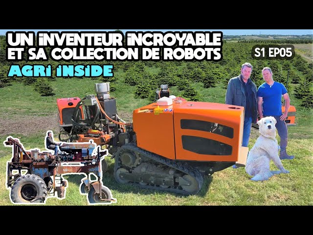 👉 An inventor and his collection of robots at the foot of the trees 🌲🎁