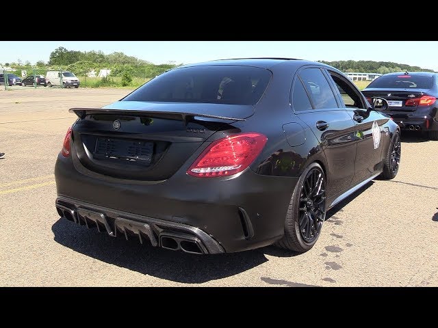 BRABUS 800 C63 S AMG 4.0L V8 - Start, LOUD Revs, Drag Racing!