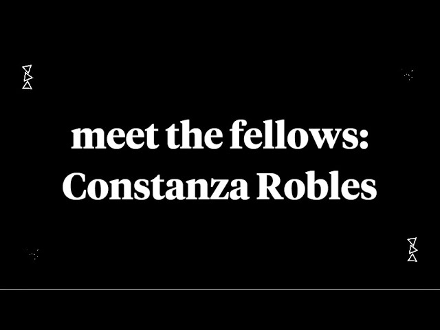 Meet the Fellows: Constanza Robles