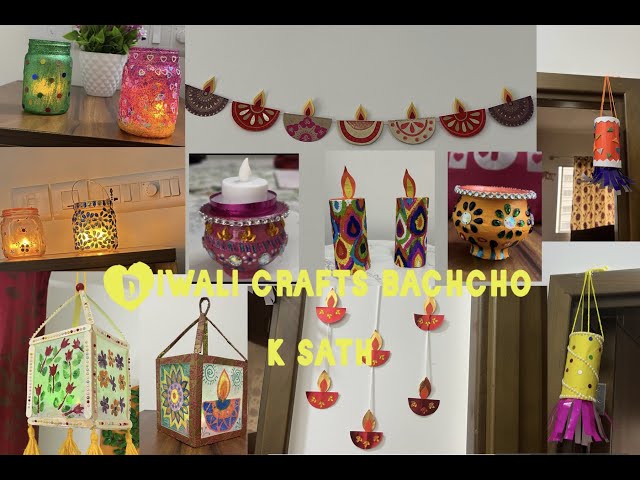 Diwali DIY crafts with kids | 6 Easy and amazing crafts for diwali | Diwali crafts from waste