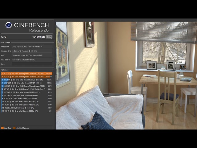 Cinebench R20. 120,000 score.