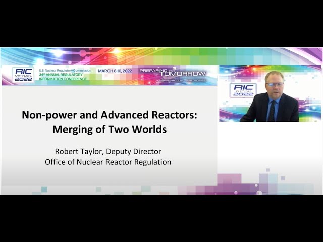 RIC 2022 TH27 Non power and Advanced Reactors Merging of Two Worlds